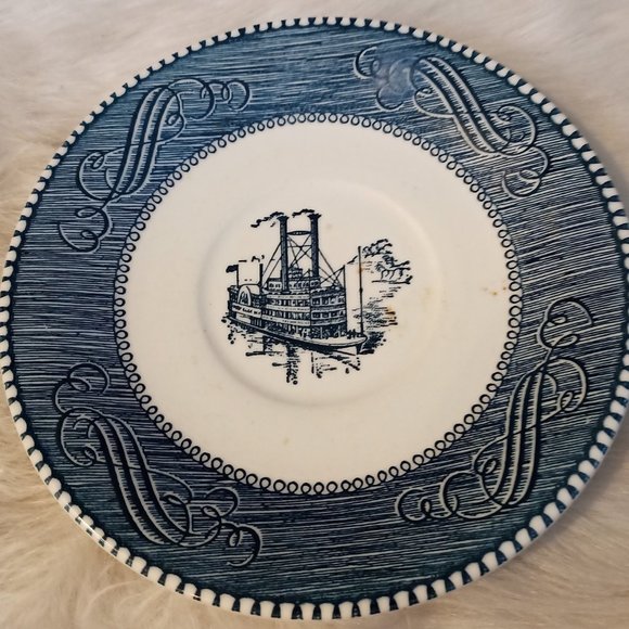 Currier and Ives Other - Vintage Saucer Currier and Ives Steamboat Plate